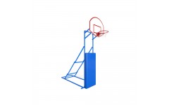 Стойка баскетбольная/стритбольная складная с щитом, кольцом и сеткой АТ167