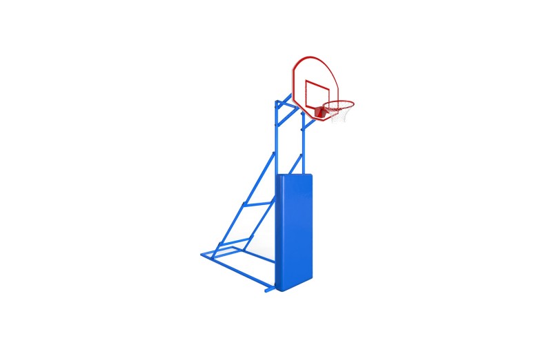Стойка баскетбольная/стритбольная складная с щитом, кольцом и сеткой АТ167