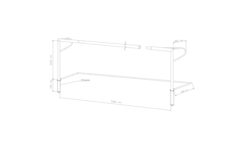Ворота футбольные 5х2 м ТИП 2, Сертификат ГОСТ, на стаканах АТ230