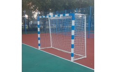Ворота гандбол/мини-футбол 3х2х1м, алюминиевые 80х80 мм, СЕРТИФИКАТ, АТ487