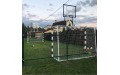 Ворота мини-футбольные, размер 3х2 м. на стаканах. с баскетбольным щитом из оргстекла. АТ182