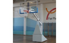 Стойка баскетбольная мобильная складная с гидравлическим механизмом, ИГРОВАЯ, вынос 3,25 м АТ173